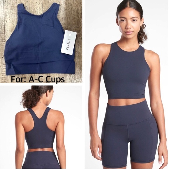 Athleta Tops - NWT $59 ATHLETA Conscious Crop A - C Cup in Blue Size L